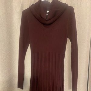 NEVER WORN! Calvin Klein Cowl Neck Dress! Warm! pleated at bottom.